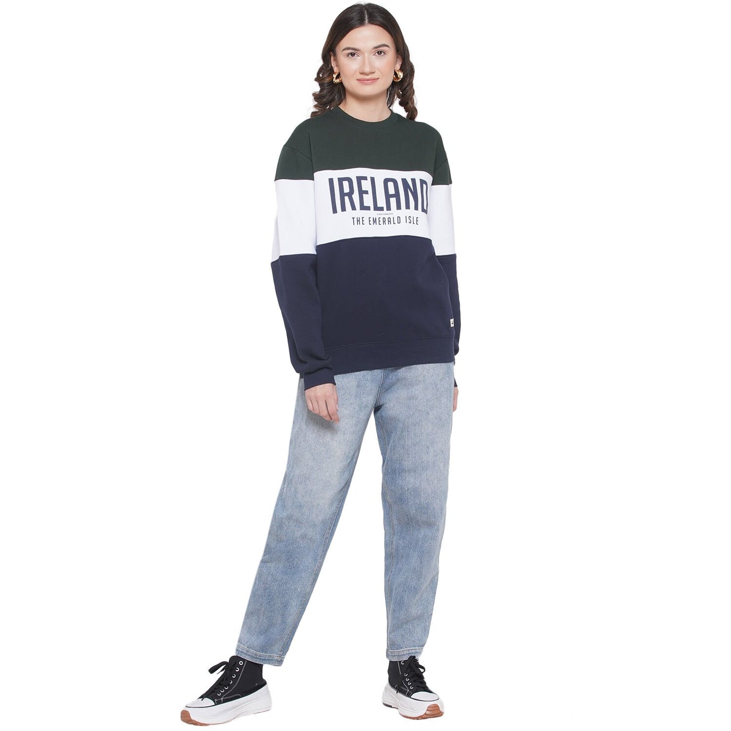 Unisex Ireland Color Block Sweatshirt