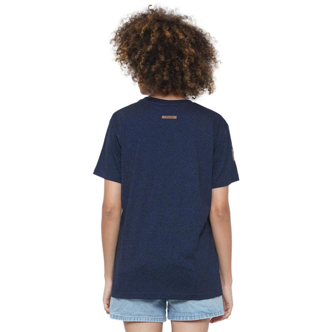 Unisex Ireland Leather Misplating T-Shirt Navy