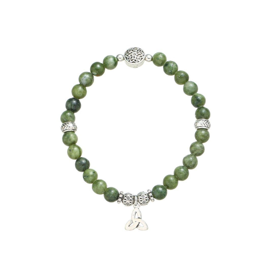 Trinity Green Marble Stretch Bracelet
