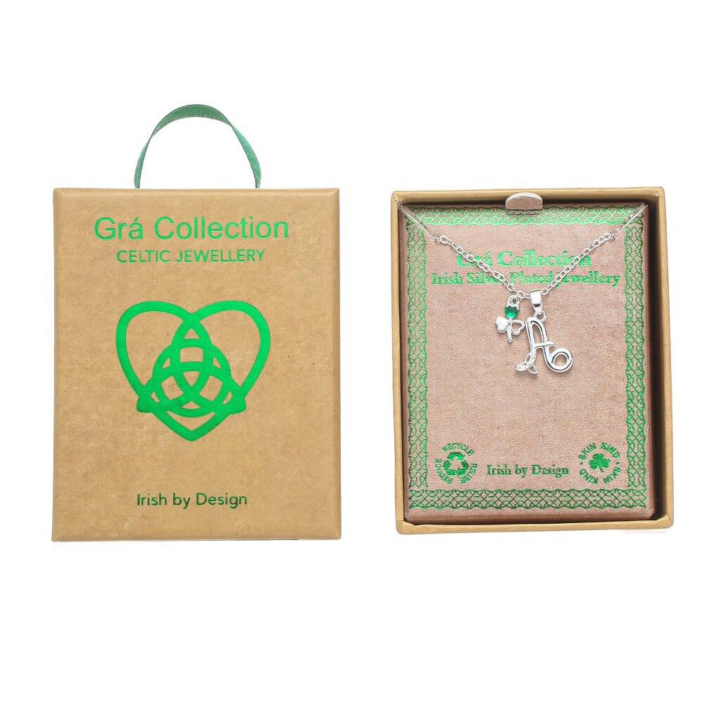 Grá Collection Silver Plated A Initial Necklace