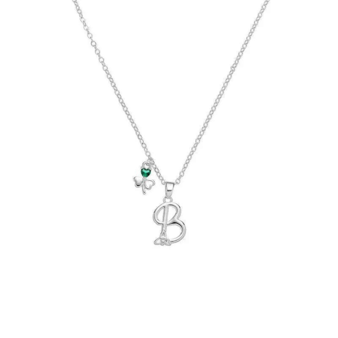 Grá Collection Silver Plated B Initial Necklace