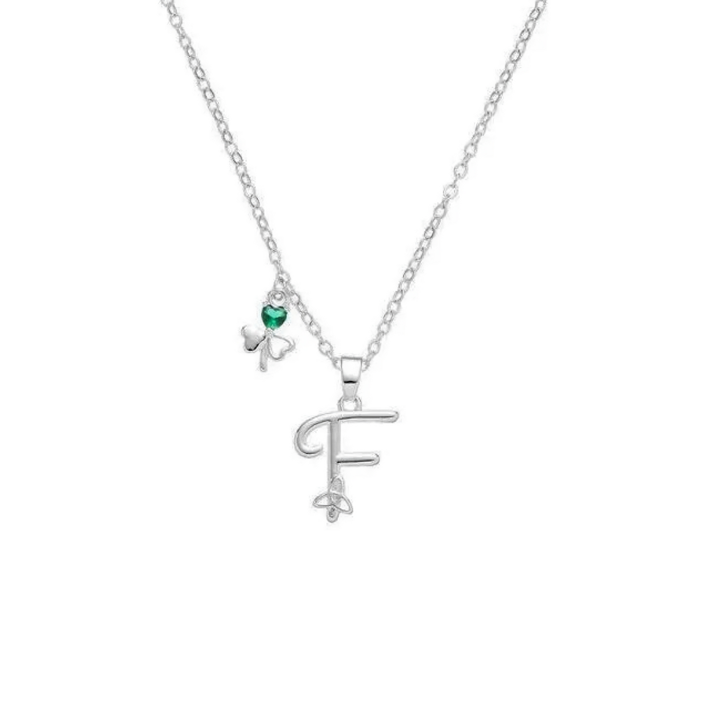 Grá Collection Silver Plated F Initial Necklace