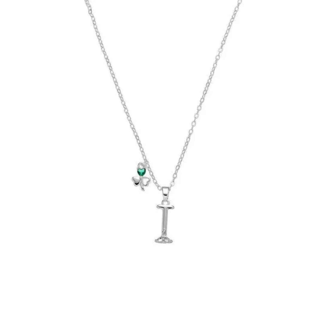 Grá Collection Silver Plated I Initial Necklace