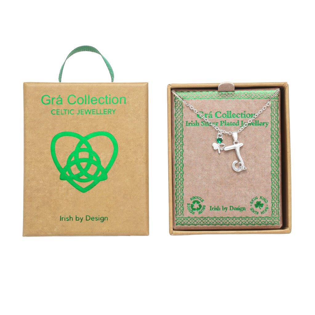 Grá Collection Silver Plated J Initial Necklace