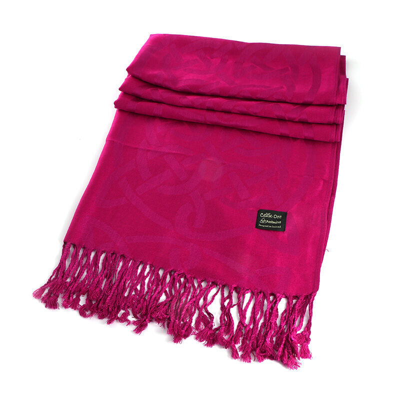 Celtic Knotwork Pashmina Scarf Pink