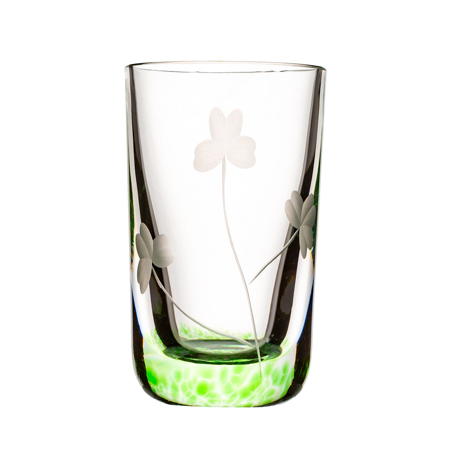 Handetched Irish Shamrock Shot Glass