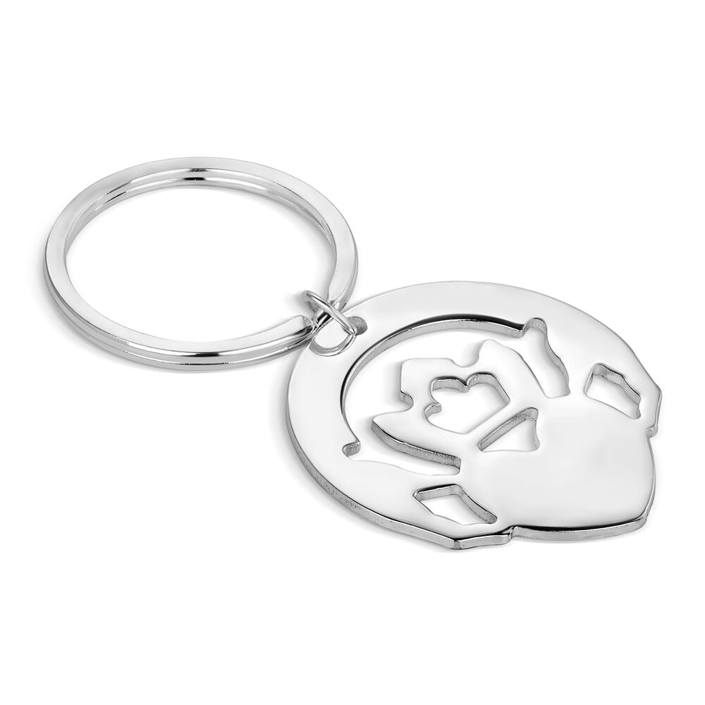 Silver-Plated Claddagh Keyring