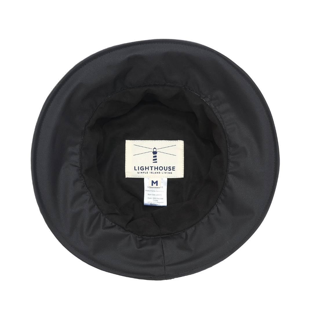 Ladies Storm Waterproof Black Bucket Hat