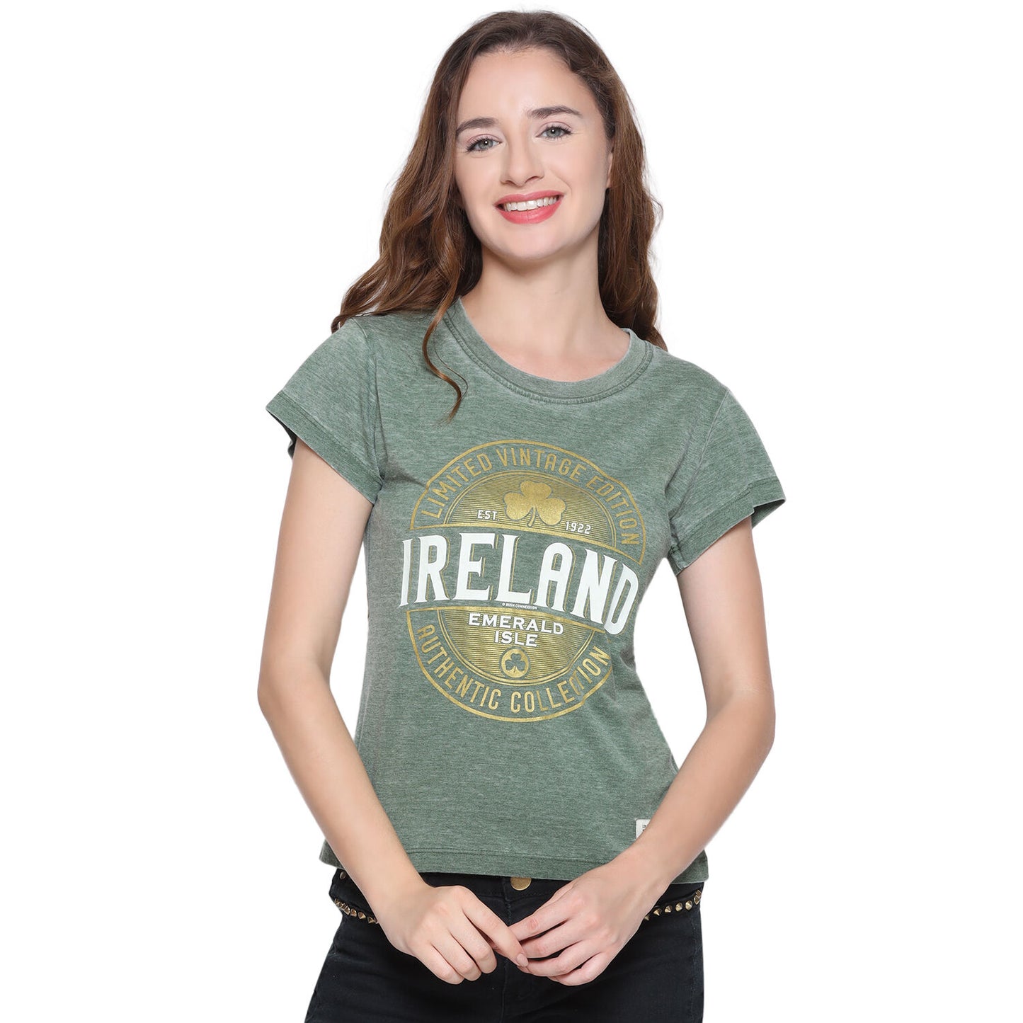 Limited Vintage Edition Ireland Unisex T-shirt Burnout Green