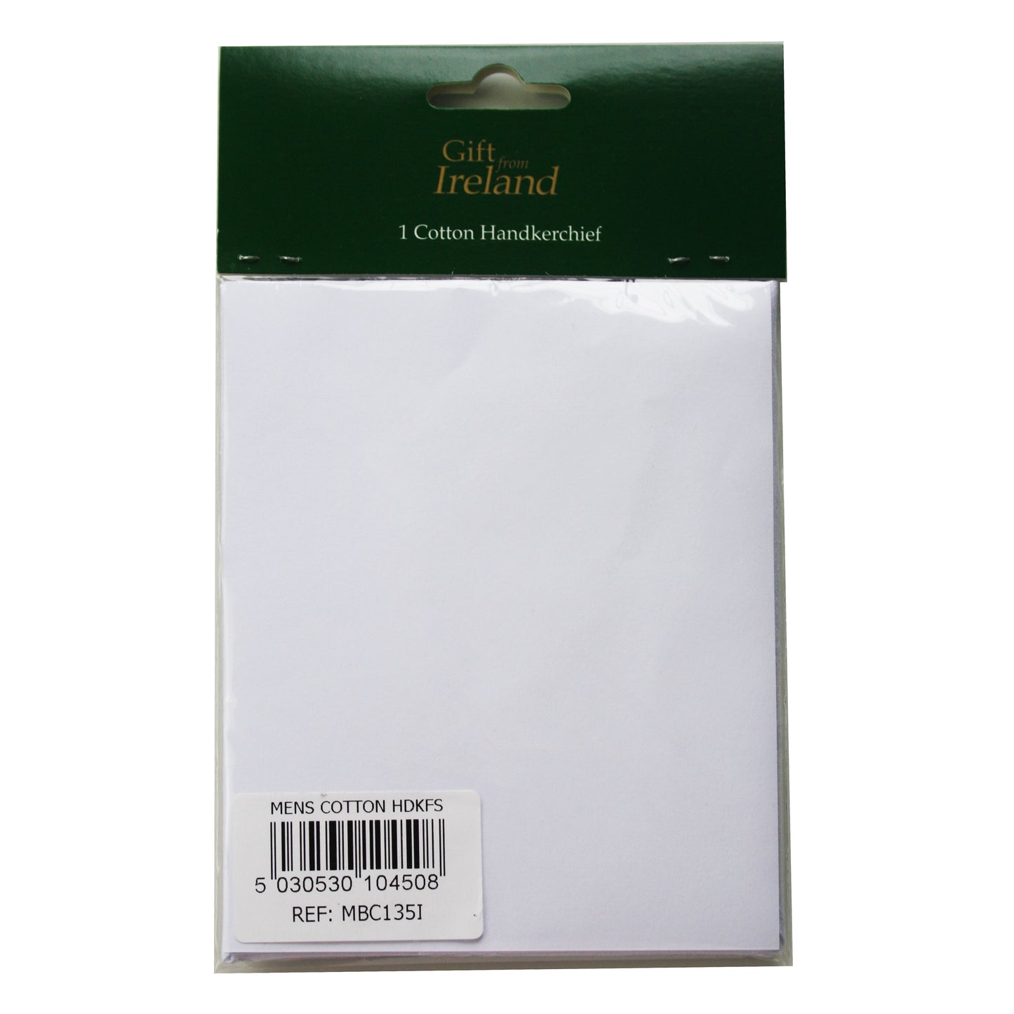 Mens Pure Cotton Handkerchief With Green Ireland & Shamrock Print