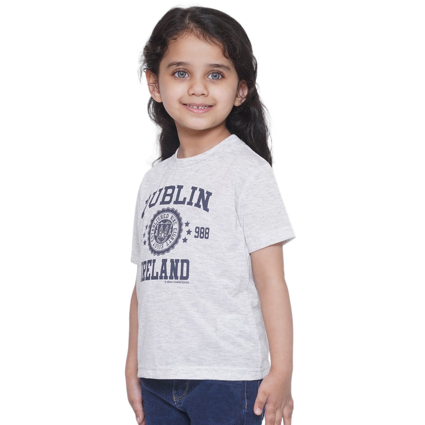 Kids Dublin 988 Stamp Stars T-Shirt Ash Grey