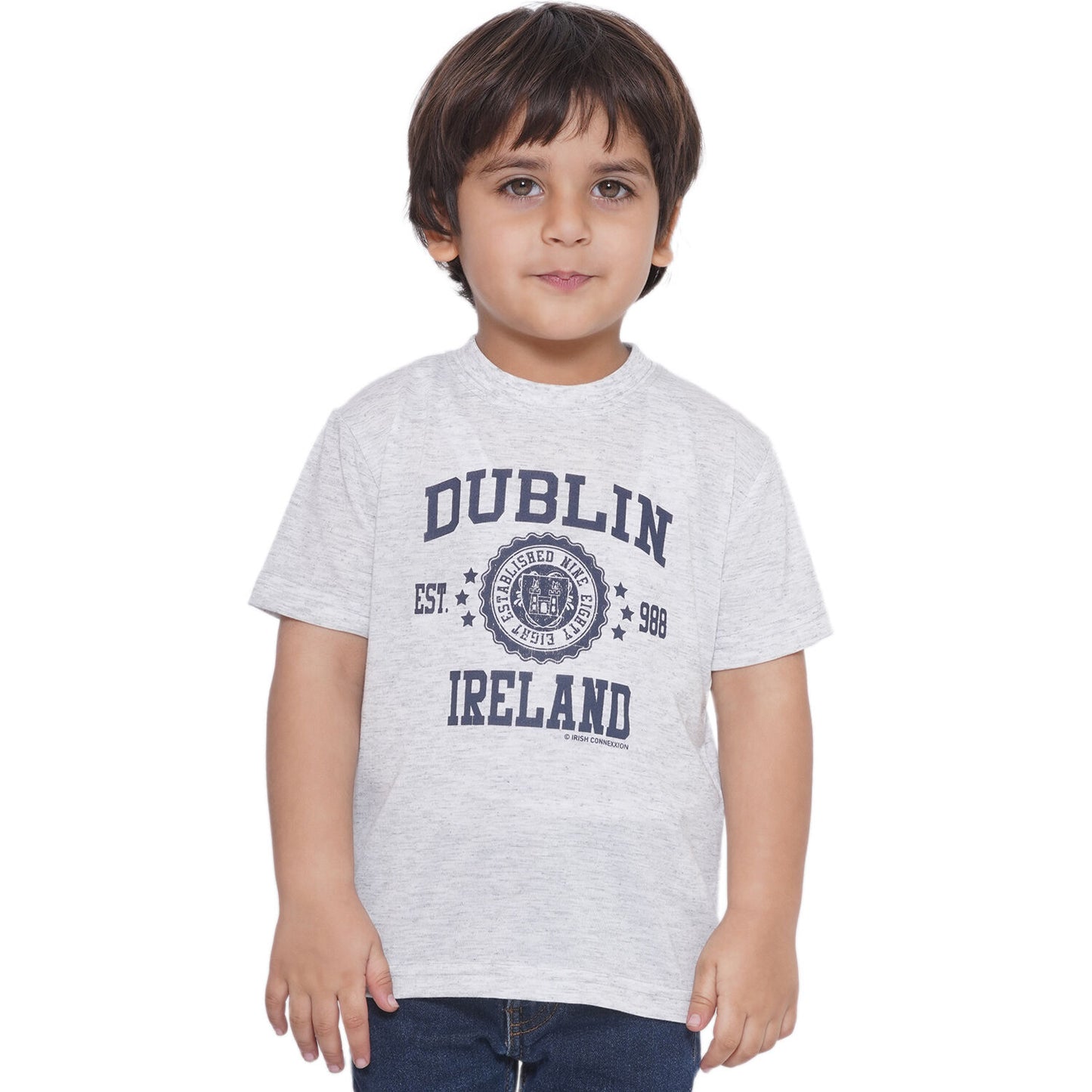 Kids Dublin 988 Stamp Stars T-Shirt Ash Grey