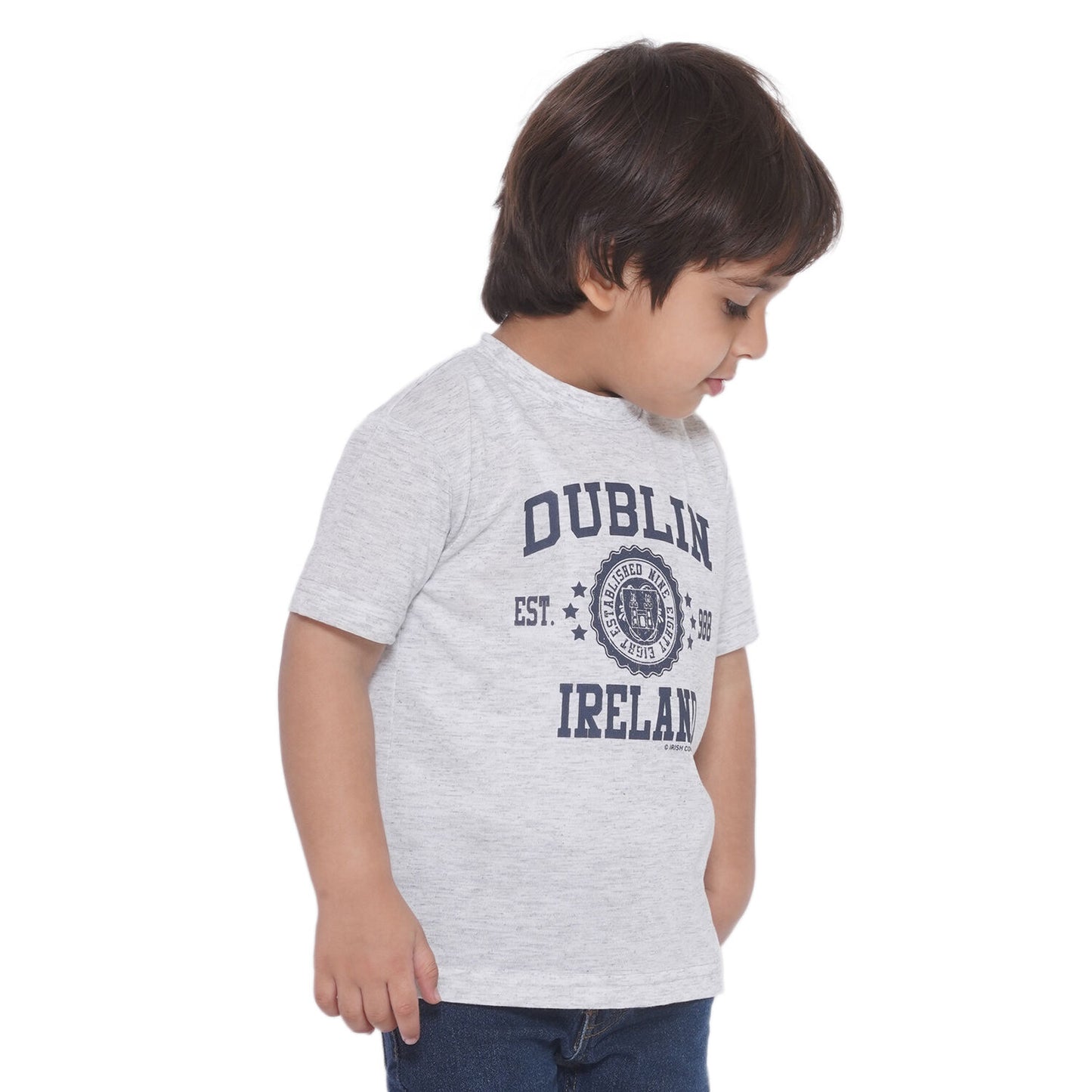 Kids Dublin 988 Stamp Stars T-Shirt Ash Grey