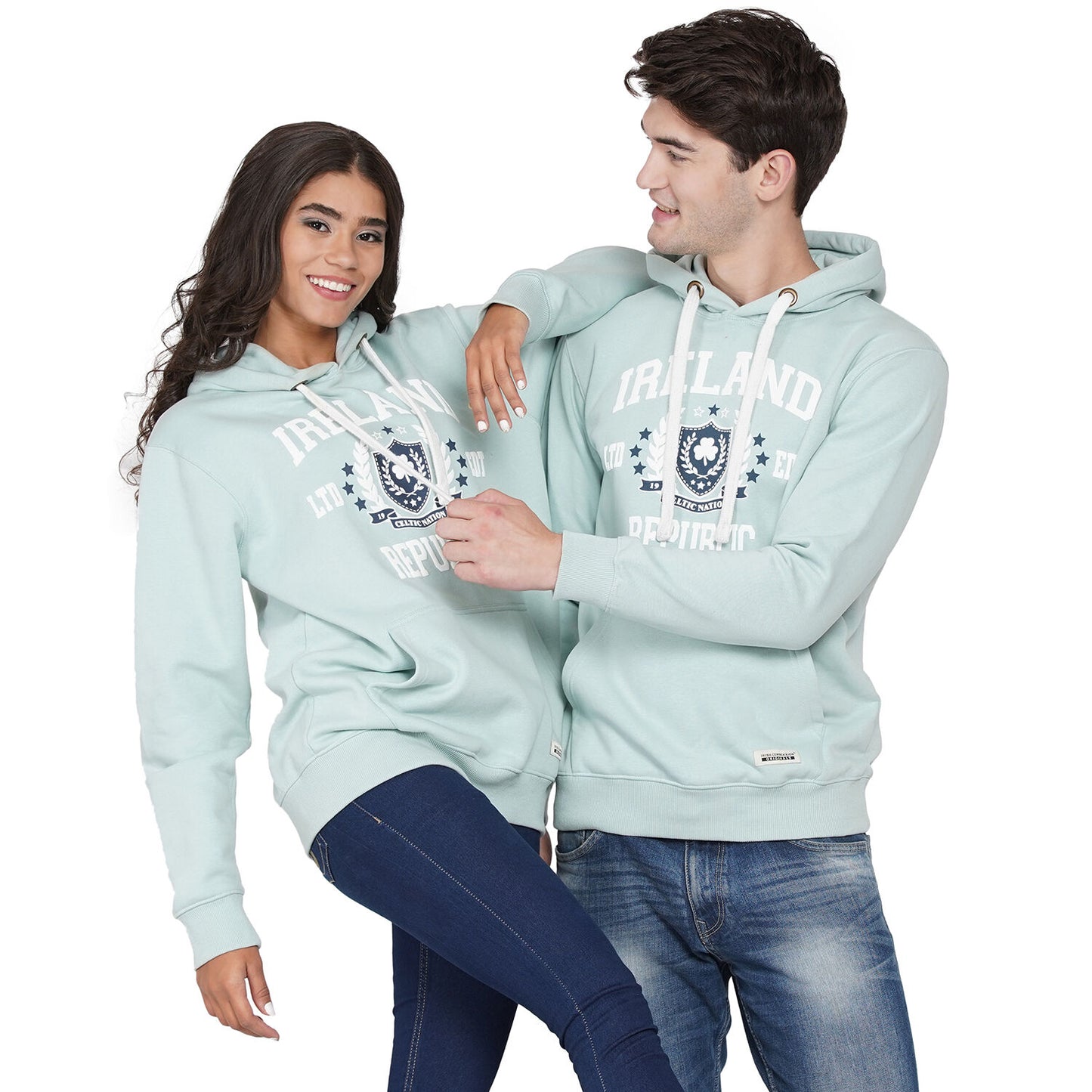 Ireland Crest Stars Unisex Hood Pistachio