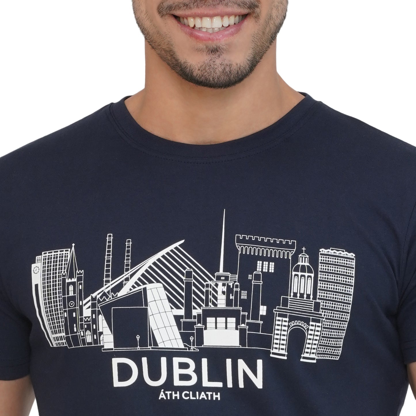 Unisex Dublin Landmarks Navy T-Shirt