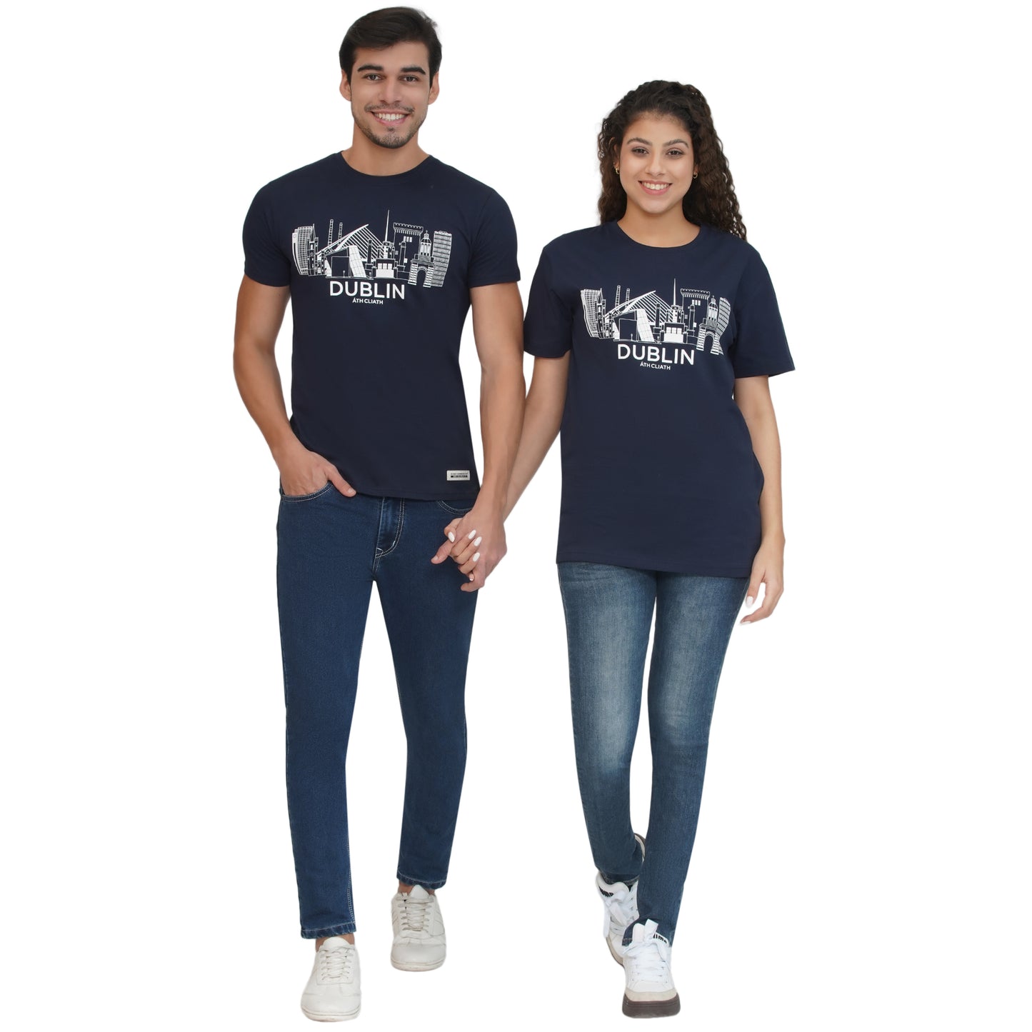 Unisex Dublin Landmarks Navy T-Shirt