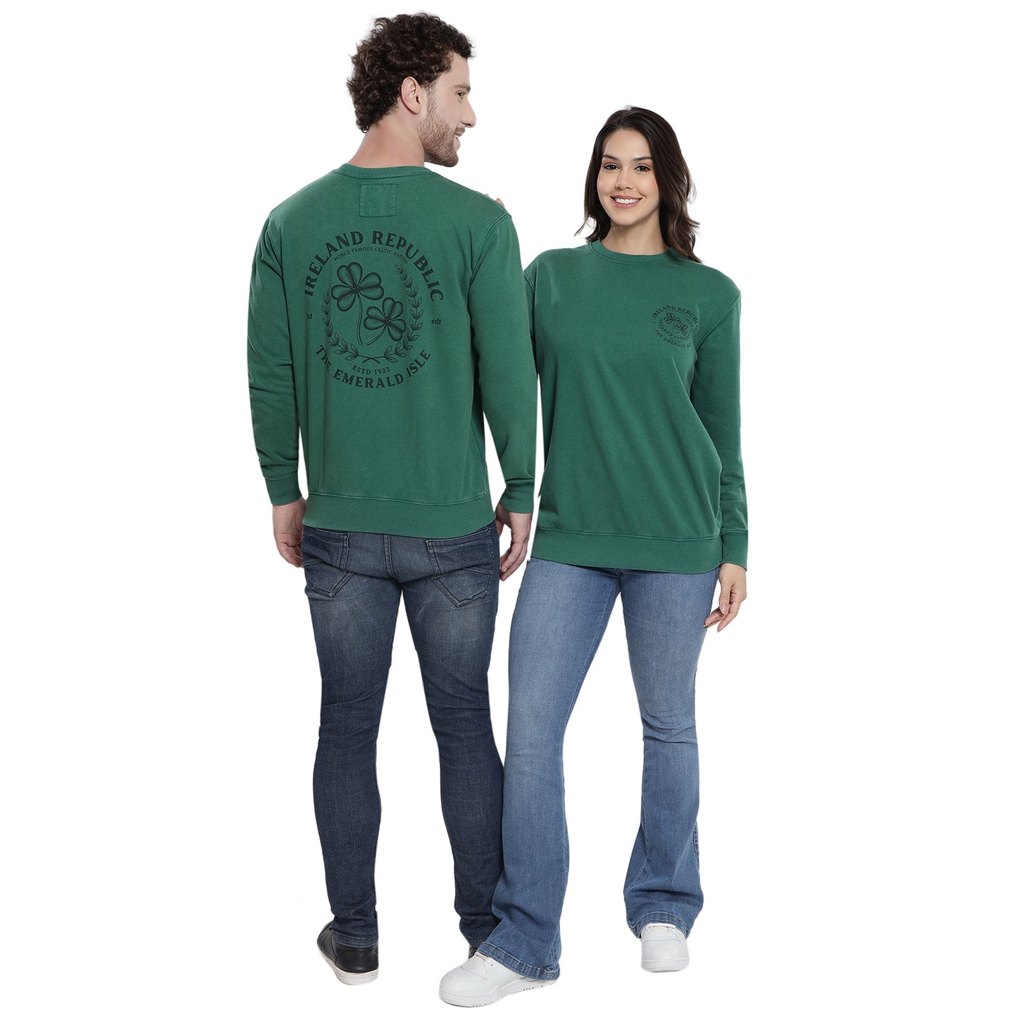 Unisex Le Shams Acid Wash Spring Green Sweatshirt