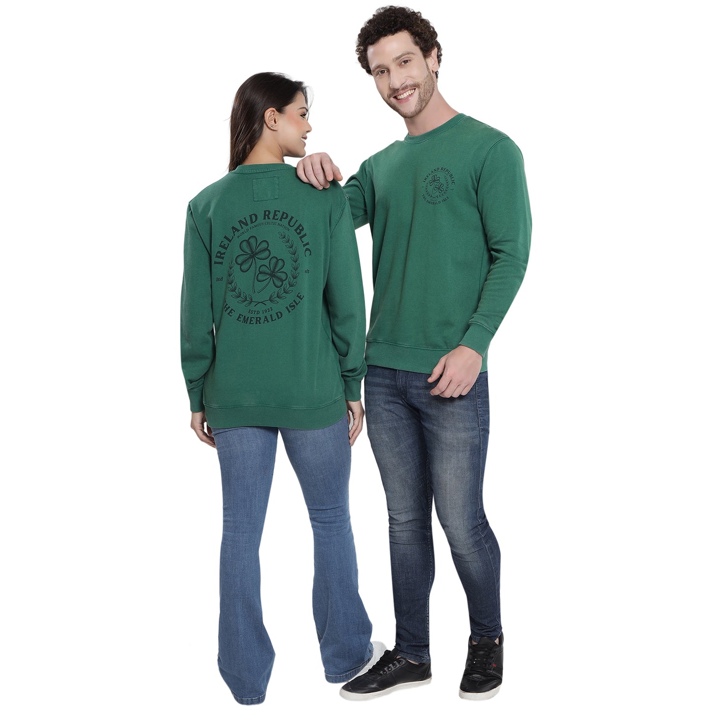 Unisex Le Shams Acid Wash Spring Green Sweatshirt