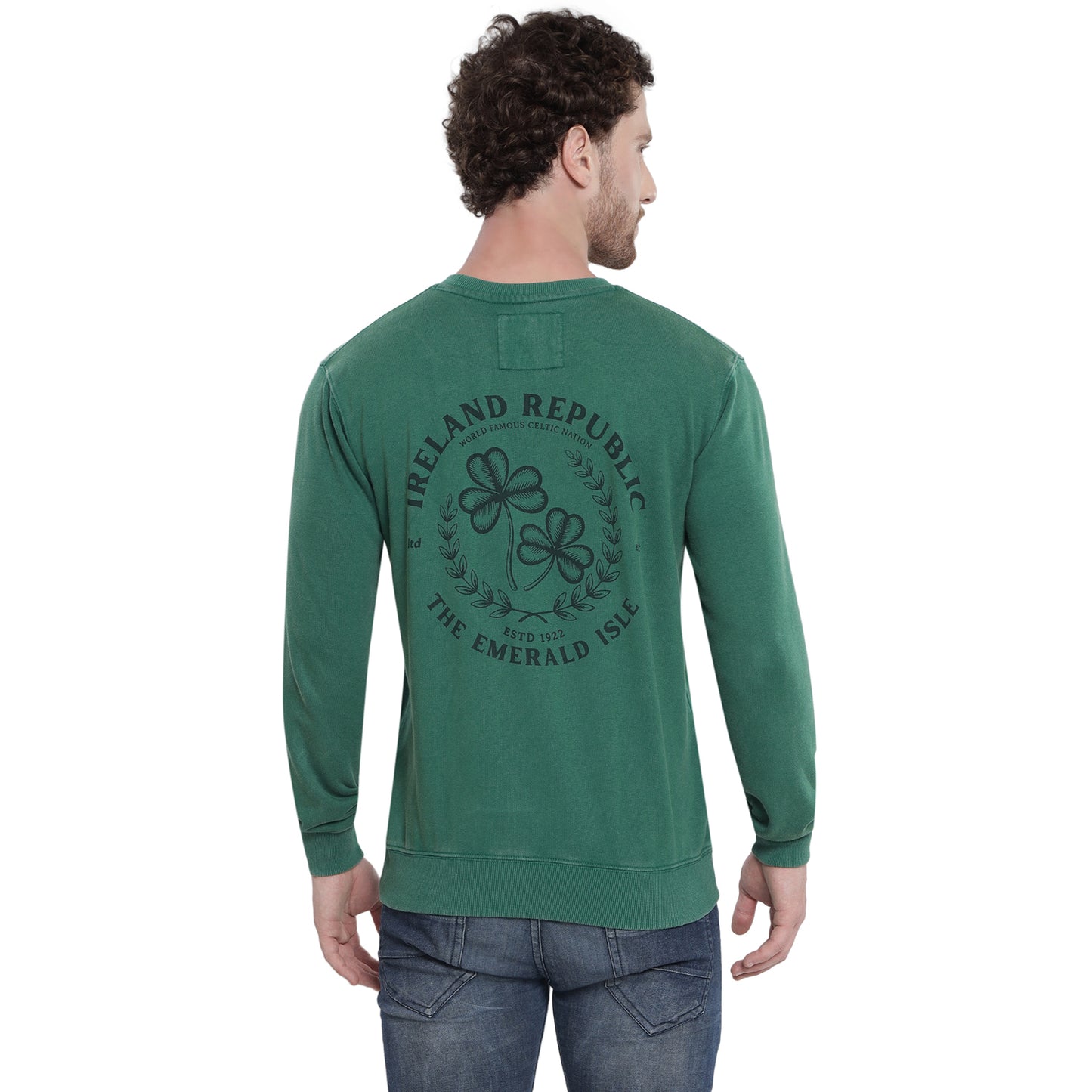 Unisex Le Shams Acid Wash Spring Green Sweatshirt