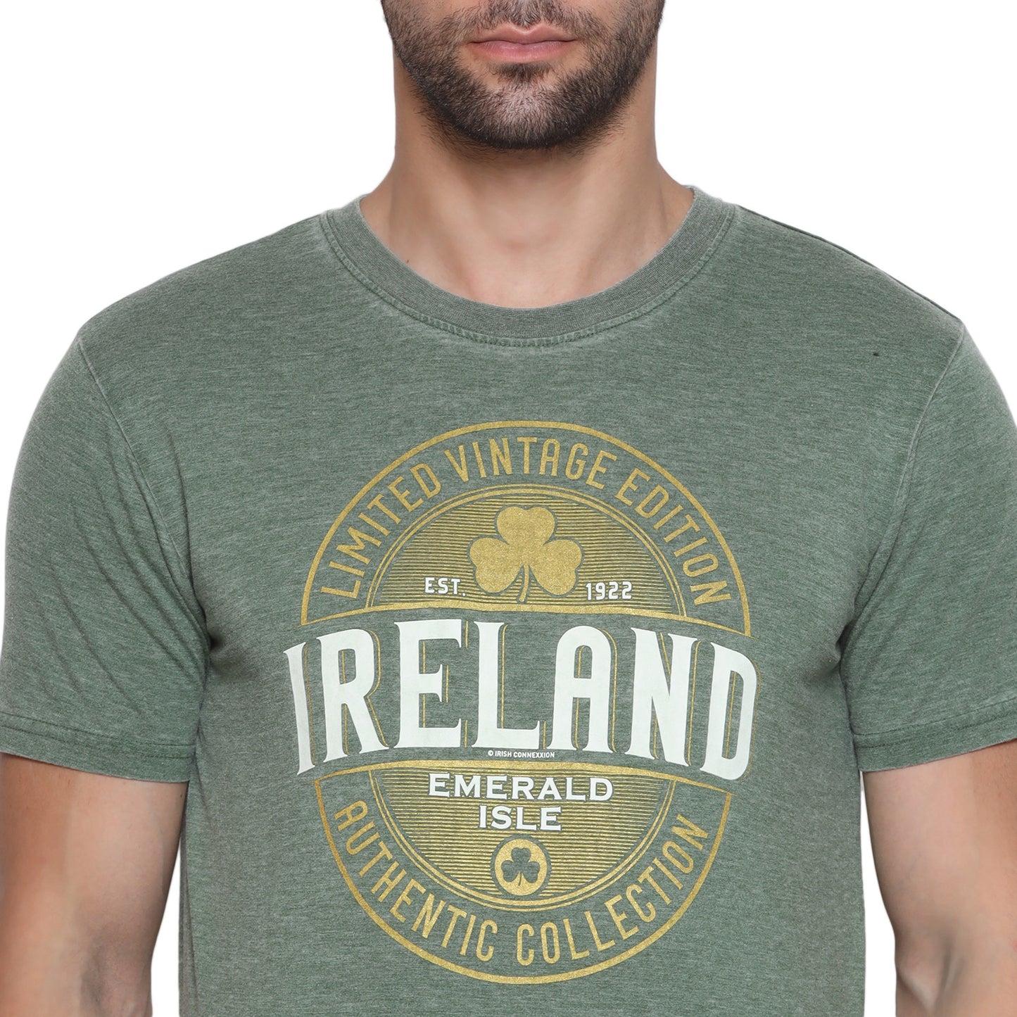 Ladies Limited Vintage Edition Ireland T-shirt Burnout Green