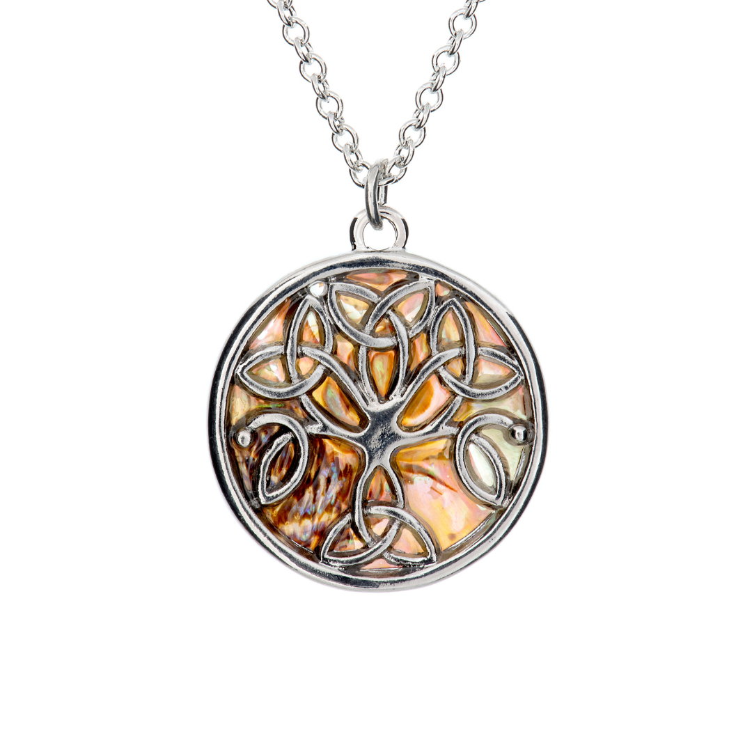 Silver Plated Carrick Silverware Celtic Tree Of Life Necklace