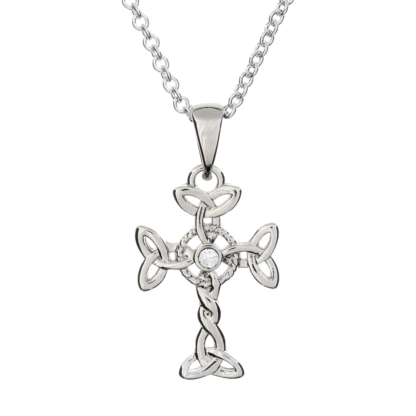 Silver Plated Carrick Silverware Celtic Knot Cross Necklace