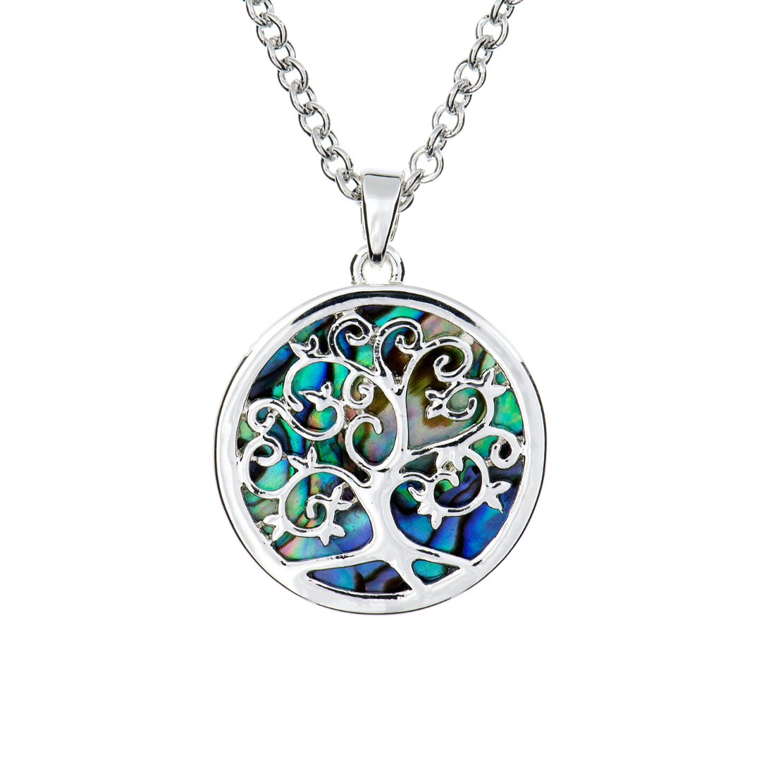 Silver Plated Carrick Silverware Trinity Knot Tree Of Life Necklace