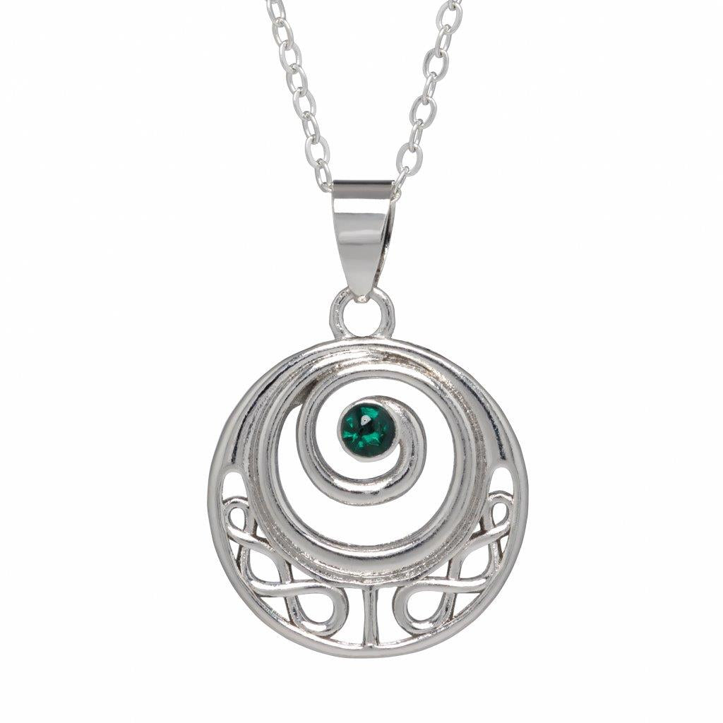 Silver-Plated Round Celtic Infinity Loop Necklace