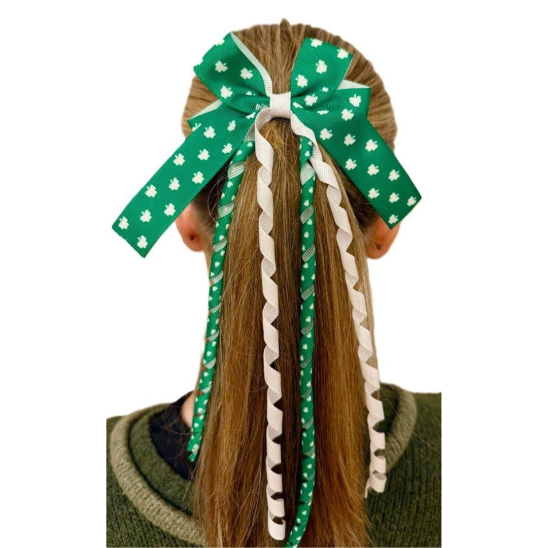 Shamrock Bow Hair Bobbin