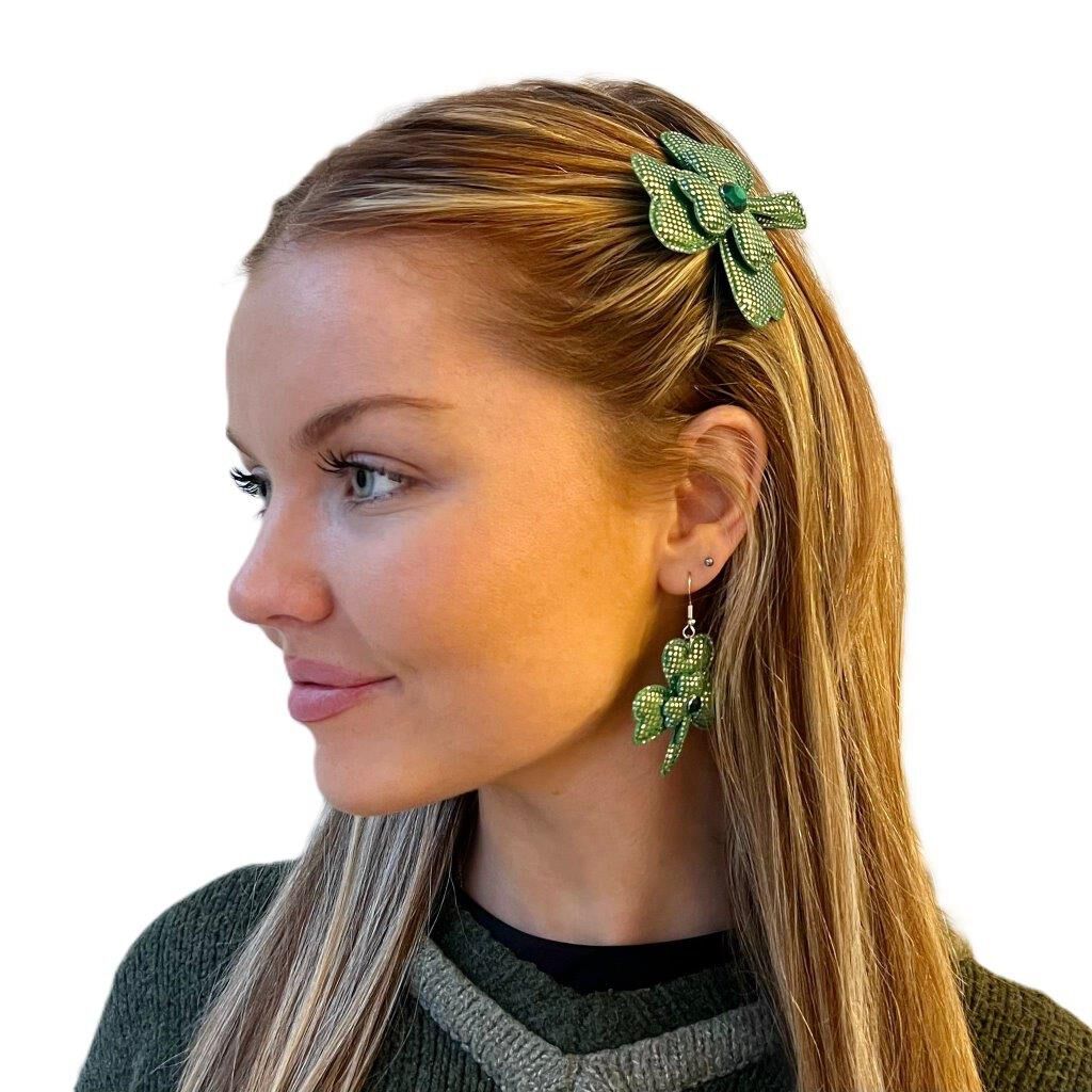 Shamrock Hair Clips Set of 2
