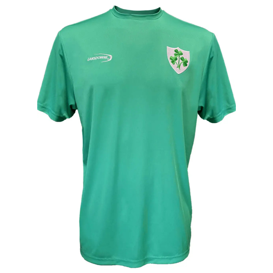 Lansdowne Men's Island Green Shamrock Crest Performance Top