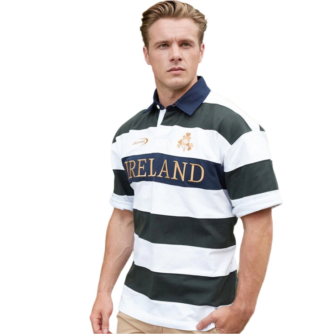 Ireland Short Sleeve Striped Rugby Shirt