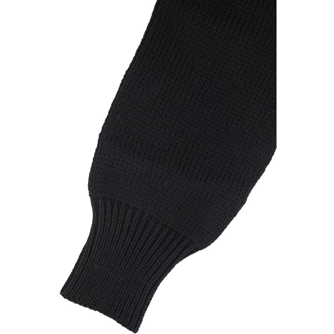 Ladies Chunky Aran Black Jumper