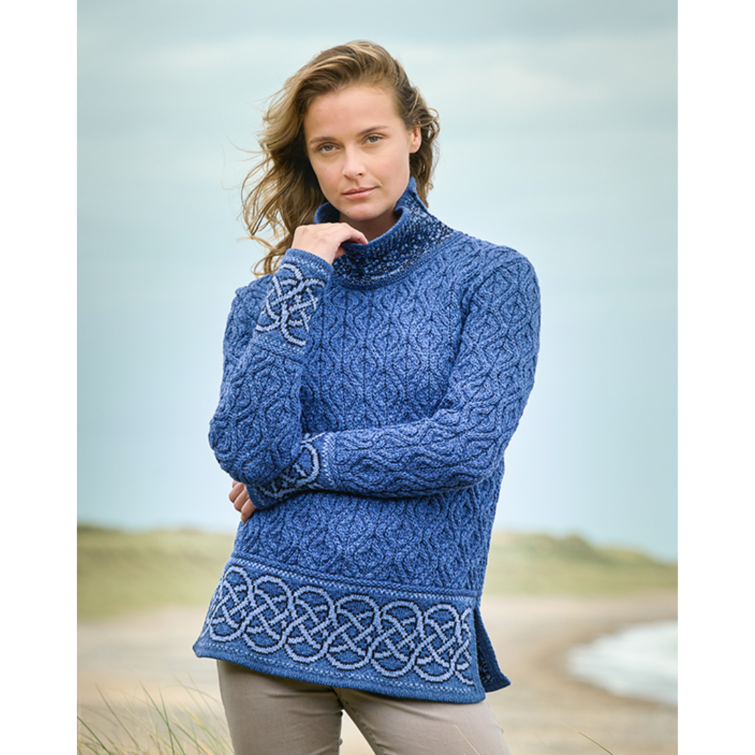 Ladies Ranelagh Jacquard Blue Jumper