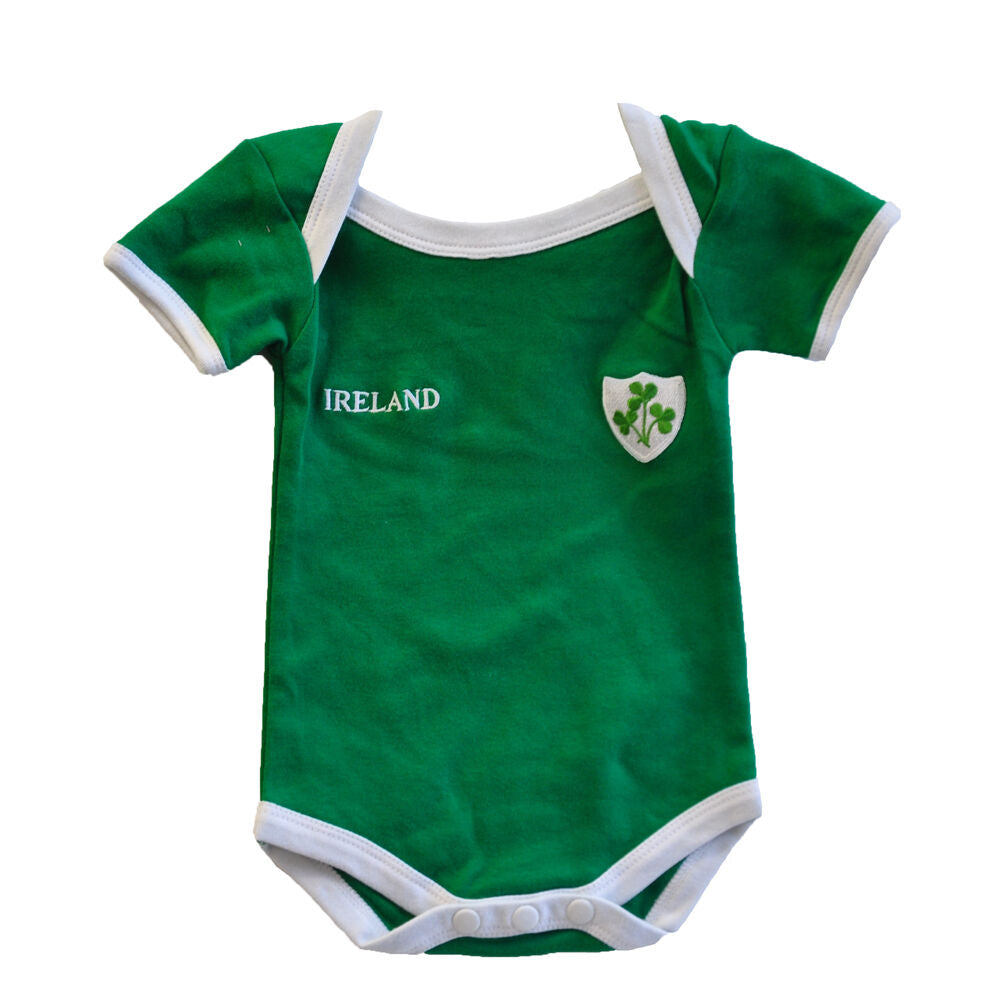 Emerald Green Shamrock Baby Vest