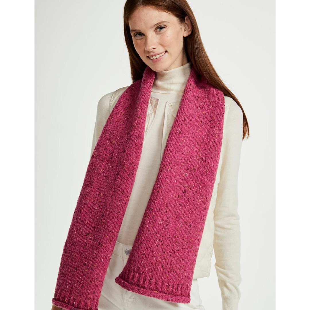 Nepped Woollen Scarf Pink