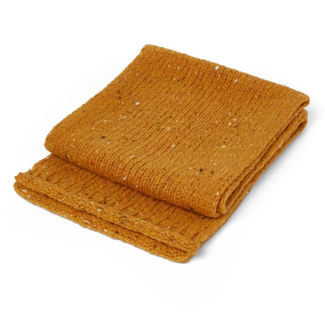 Nepped Woollen Scarf Yellow