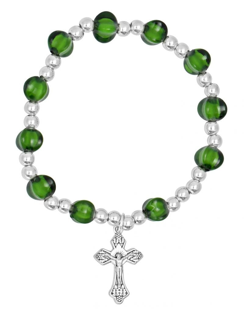 Pumpkin Shaped Rosary Bracelet