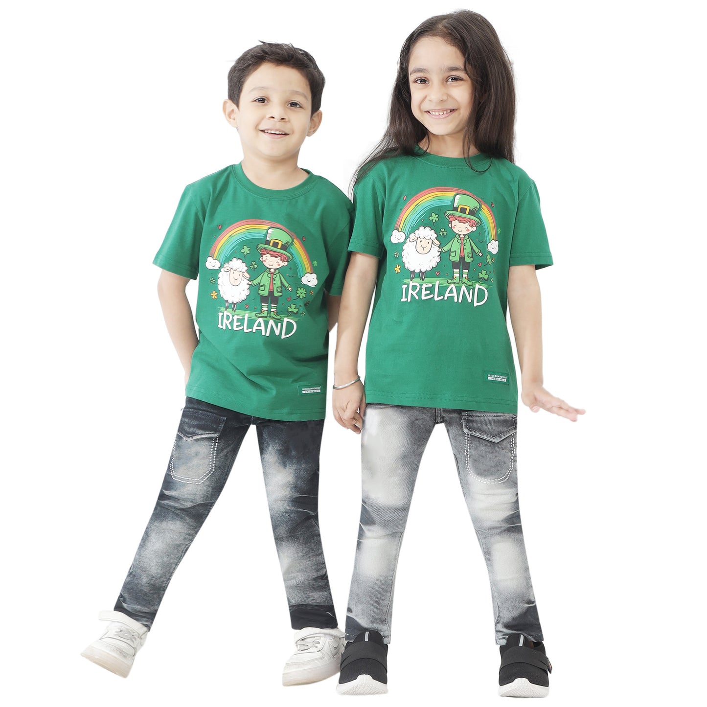 Kids Spring Green Rainbow T-Shirt