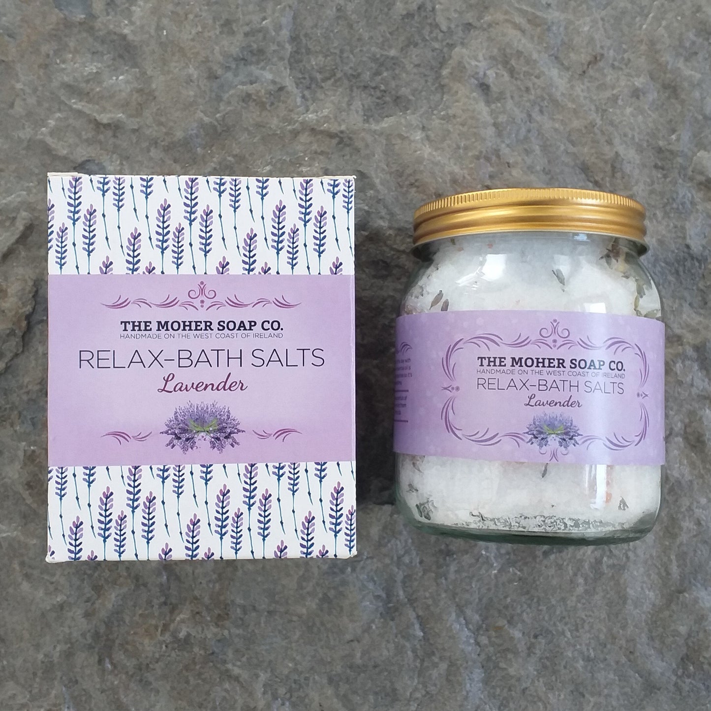 The Moher Soap Co. Lavender Relax Bath Salts 320g Jar