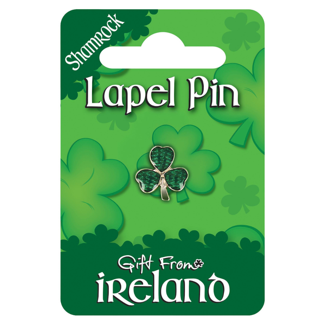 Enamel Shamrock Lapel Pin