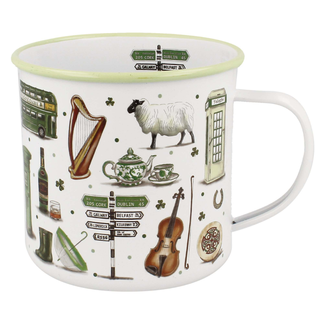 Enamel Irish Motifs Mug