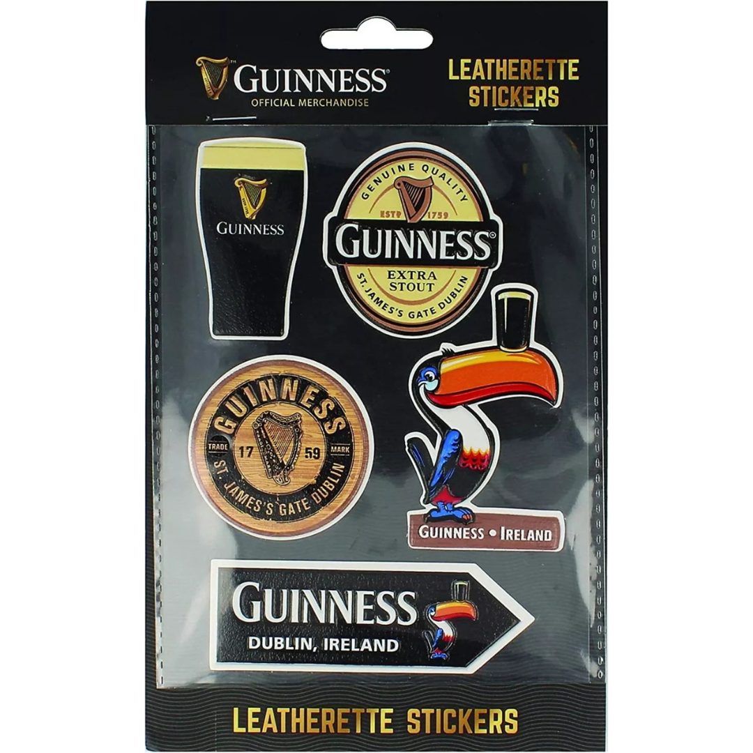 Guinness Leatherette Pack Of 5 Sticker Pack