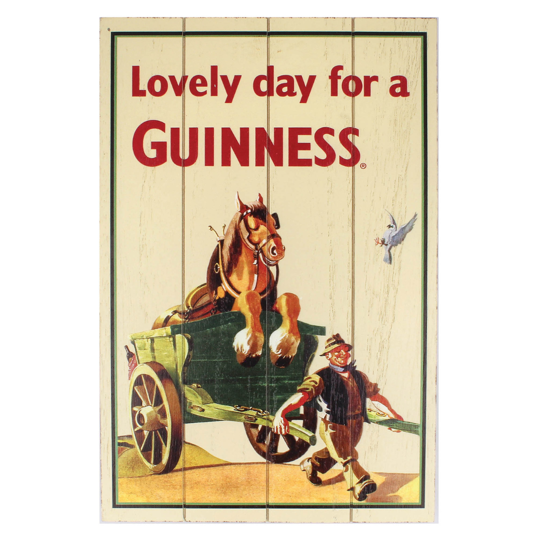 Nostalgic Horse & Cart Wooden Sign
