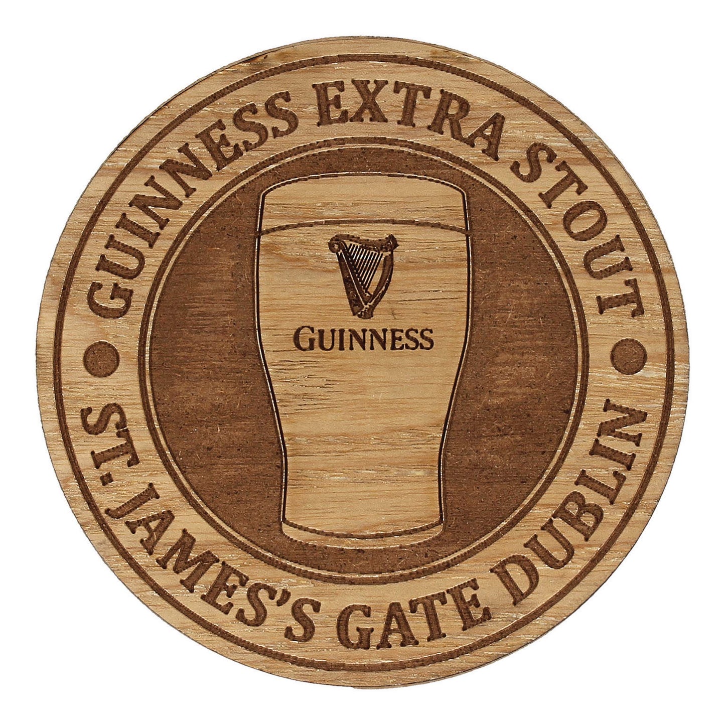 Guinness Pint Wooden Coaster