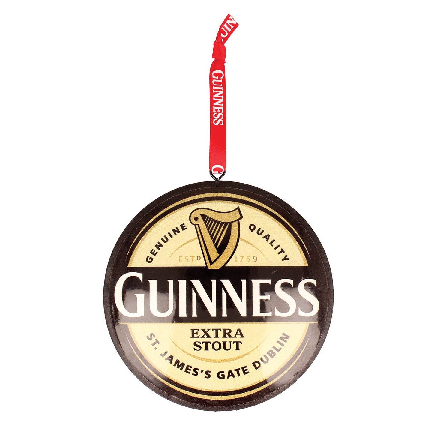 Guinness Extra Stout Label Round Hanging Decoration