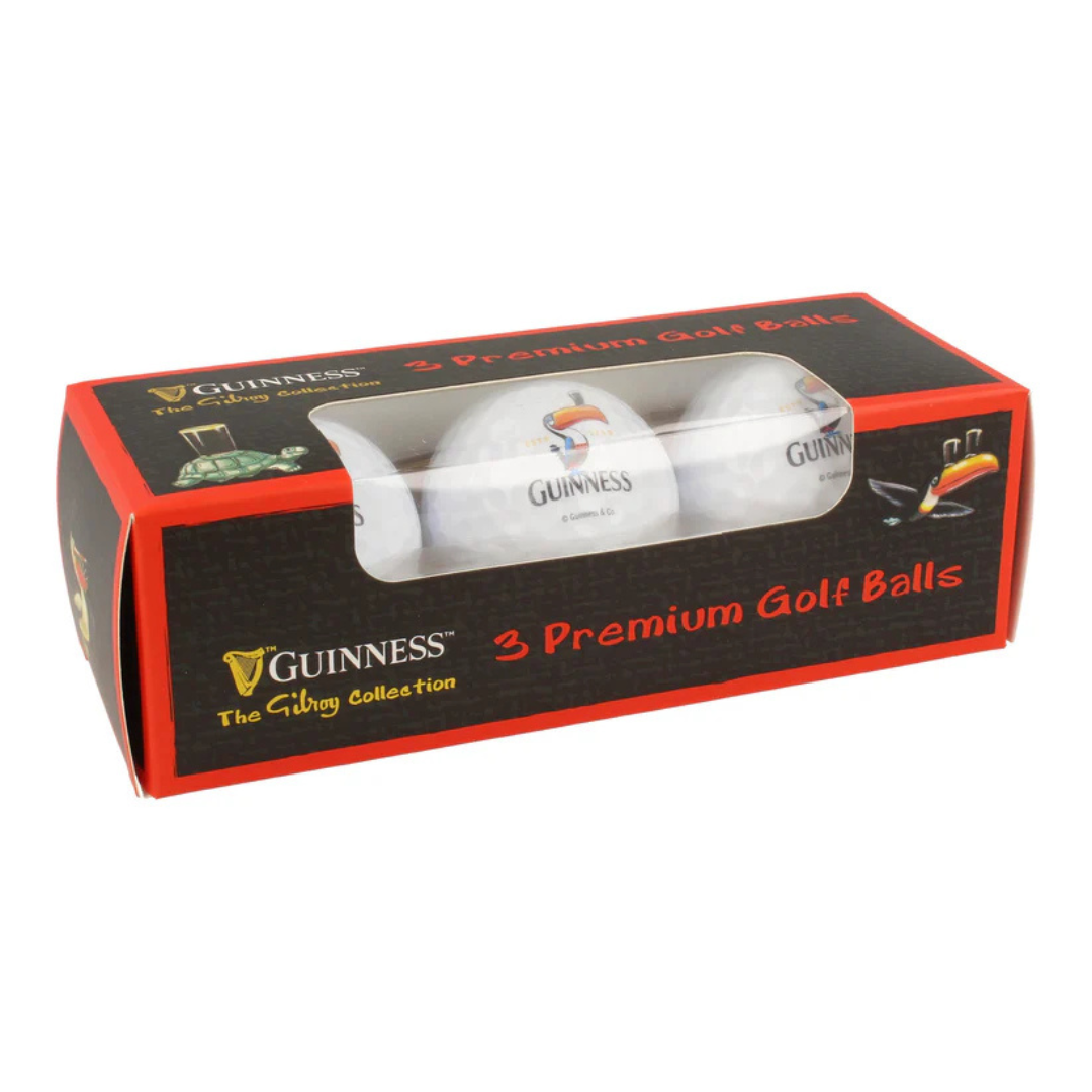 Guinness Gilroy Premium Pack of 3 Golf Balls