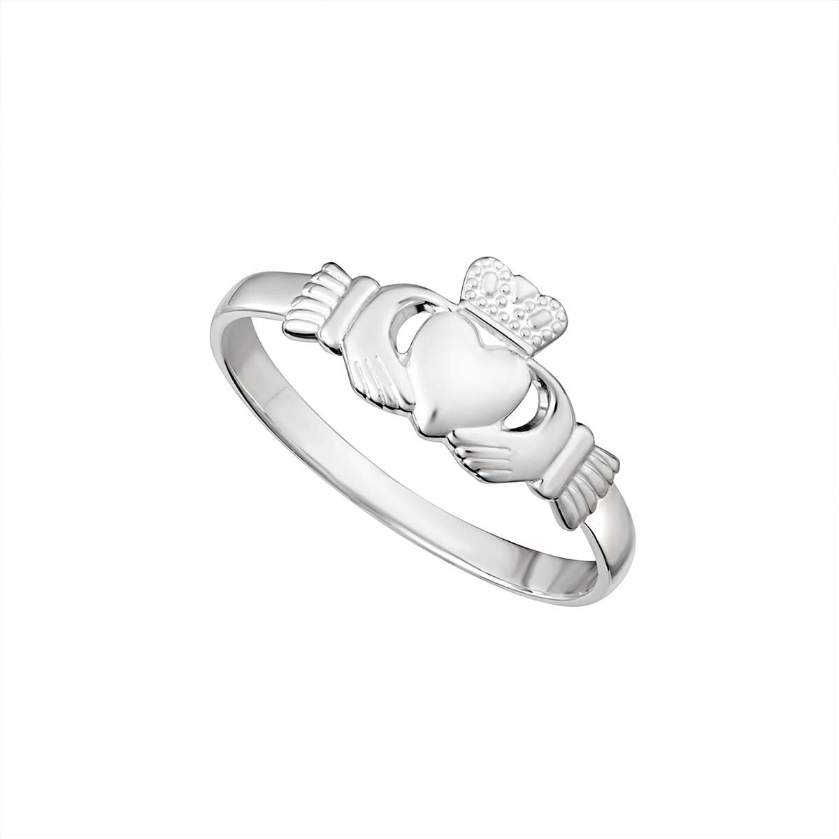 Light Sterling Silver Claddagh Ring