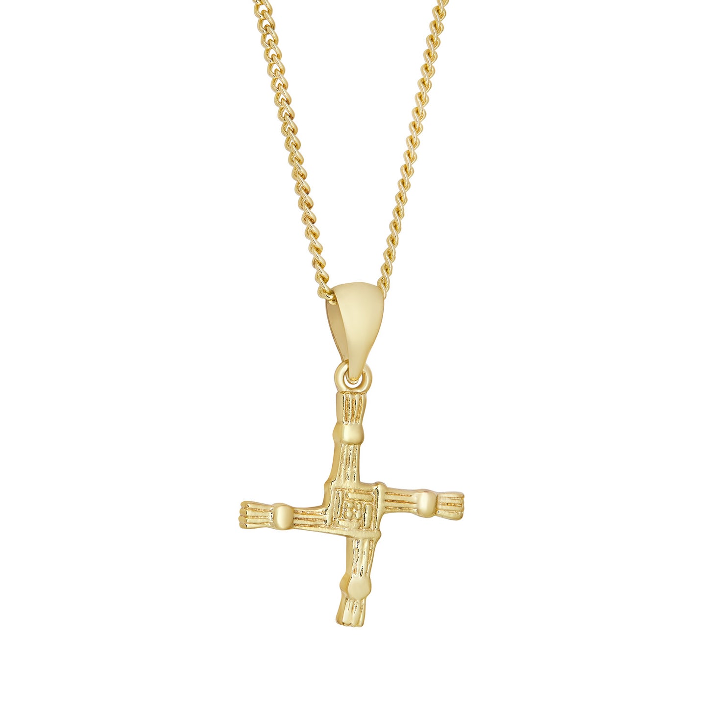 Gold Plated Small St Brigid's Cross Pendant