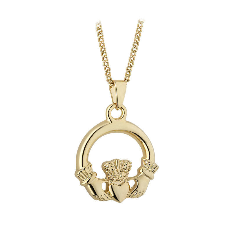 Gold Plated Claddagh Necklace